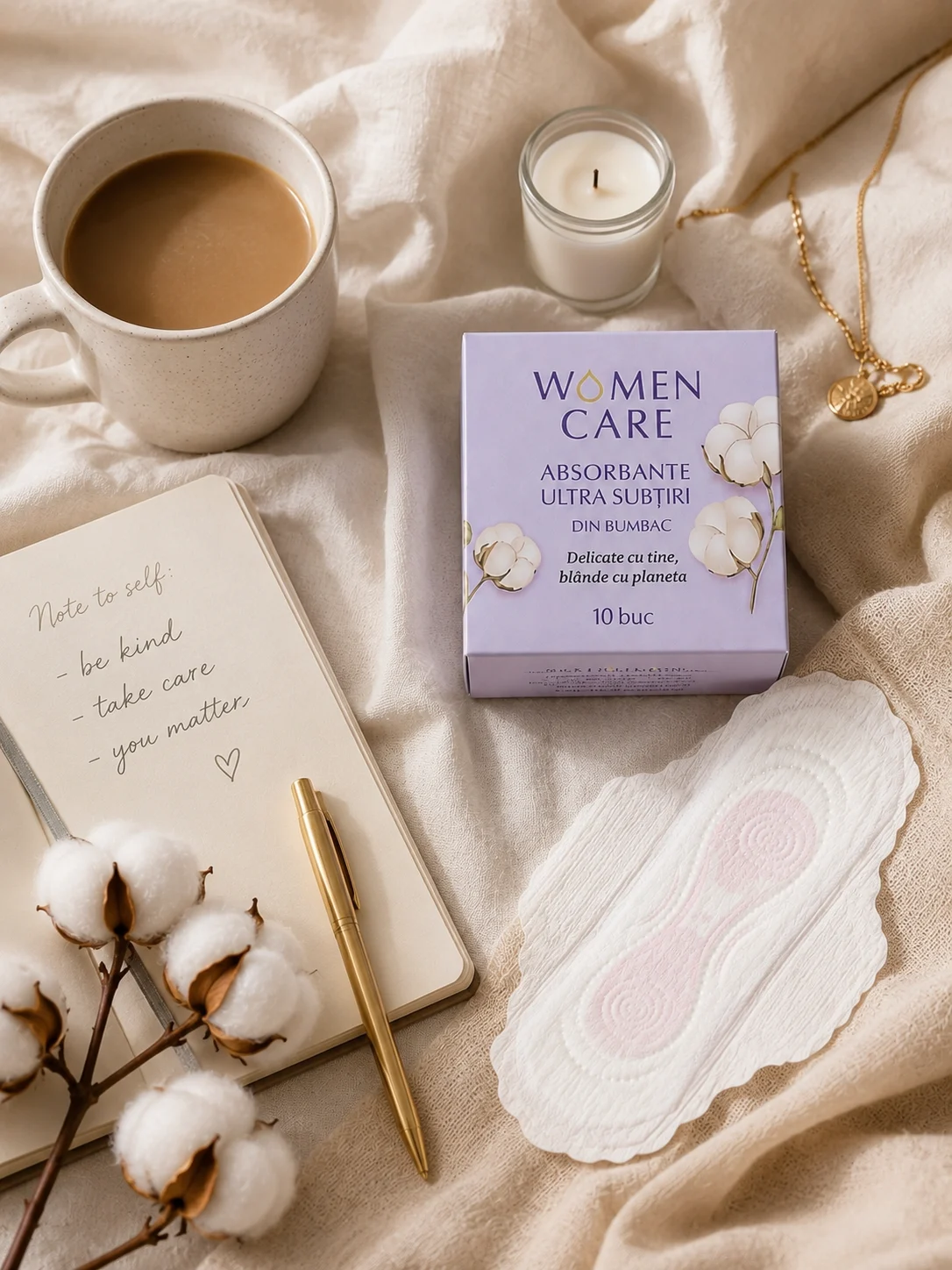 Cutia Women Care și absorbante alături de bumbac